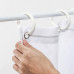 TOPINSTOCK Round Curtain Hooks White O Type Curtain Rings  Pack of 10