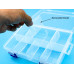 TOPINSTOCK Plastic Box 8-grids Compartment Storage Box With Adjustable Dividers