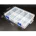 TOPINSTOCK Plastic Box 8-grids Compartment Storage Box With Adjustable Dividers