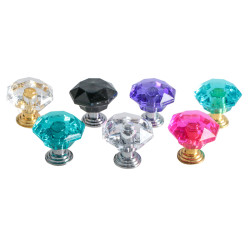 TOPINSTOCK Plastic knobs Acrylic Kitchen Cabinet Door Knobs Crystal knobs Multicolor Optional