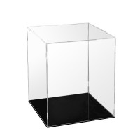 TOPINSTOCK Clear Display Case Acrylic Box Assemble Dustproof Box Showcase 35x35x25cm