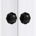 TOPINSTOCK Black Plastic Doorknobs Closet Door Knobs Cabinet Drawer Handle Pack of 2
