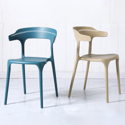 TOPINSTOCK Plastic Chair Thickened Dining Chair Living Room Chair Set of 2 Color