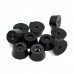Black Round Rubber Feet with Steel Washer Built-in Pack of 10 (D30x22xH15mm)