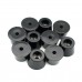 Black Round Rubber Feet with Steel Washer Inside Pack of 10 (D36x28xH25mm)