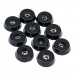 Black Round Rubber Feet Non-Slip Bumper with Steel Washer Inside Pack of 10 (D18x15xH5mm)