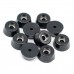 Black Round Rubber Feet Non-Slip Bumper with Steel Washer Built-in Pack of 10 (D20x15xH8mm)
