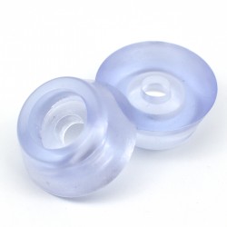 Clear Round Rubber Feet Furniture Leg Protector Pads Non-Slip Bumpers Pack of 10 (D27x19xH11mm)