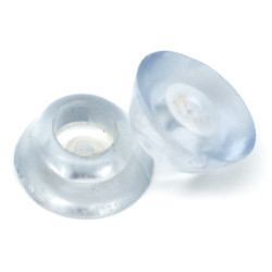 Translucent Round Rubber Feet Non-Slip Small Bumpers Pack of 10 (D17x11xH7mm)